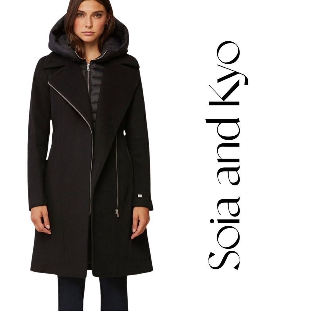 Soia & Kyo Dark Utility Jacket with Hood